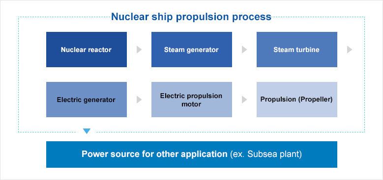 Nuclear ship propulsion process