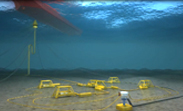 바다의 바닥에서 채취중인 LNG-FPSO